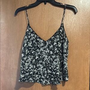 Free People Floral Black and White Women's Top